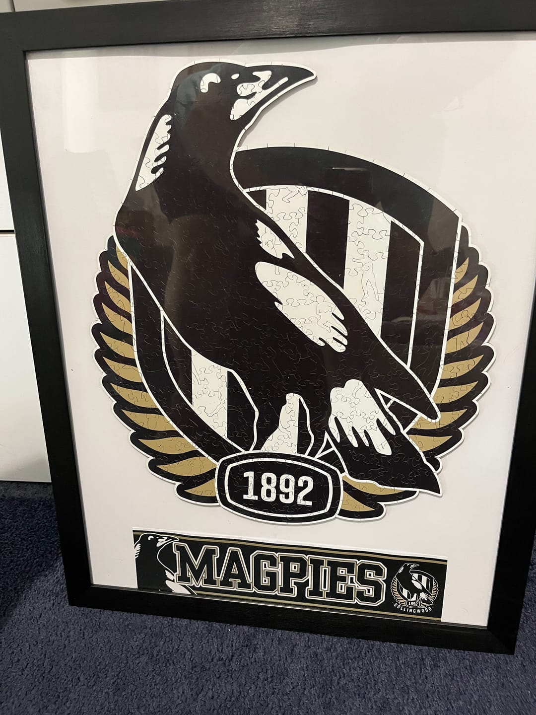 Customer photo review of Collingwood FC Logo - Wooden Puzzle