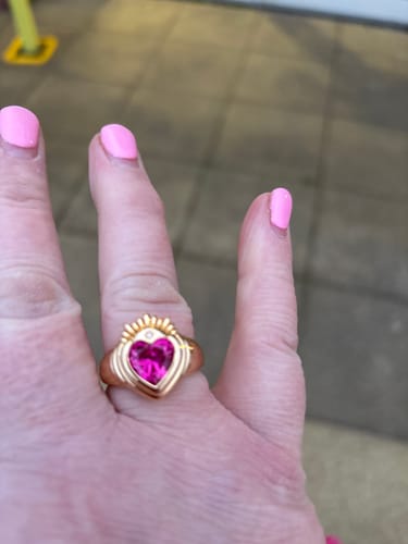 Customer photo review of Queen of Hearts Ring Silver