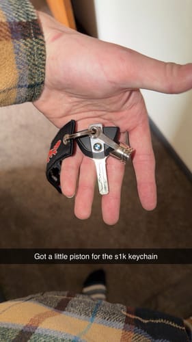 Customer photo review of PISTON KEYCHAIN