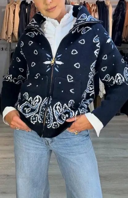 Customer photo review of Stacey Paisley Knitted Cardigan