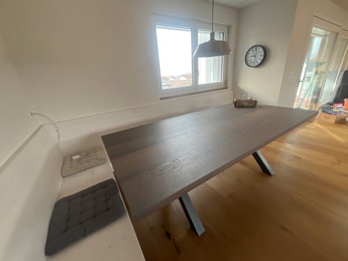 Customer photo review of X-Tischbeine Industrial 80x80mm – Premium-Stahl – Handmade in Germany