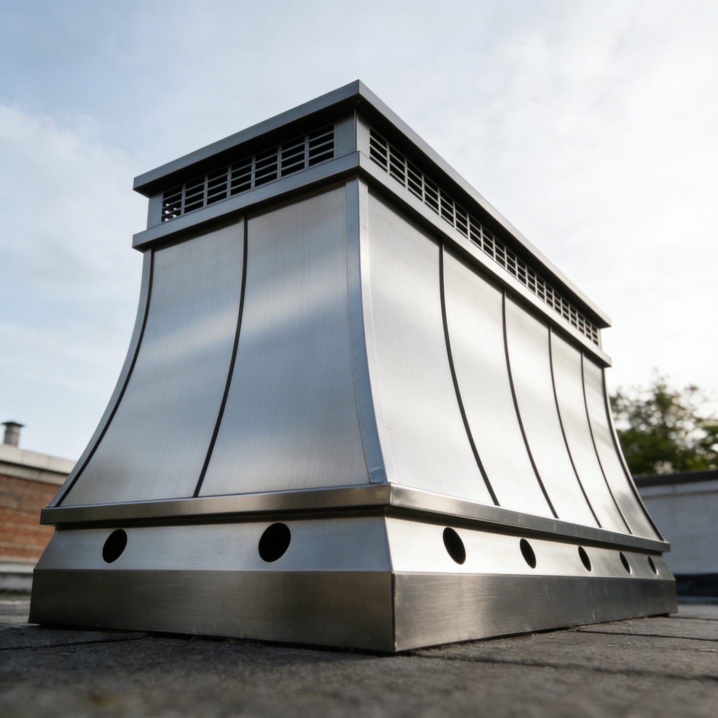 Customer photo review of MASTER Custom Flat Stainless Chimney Cap Curved With Seams MS-F03