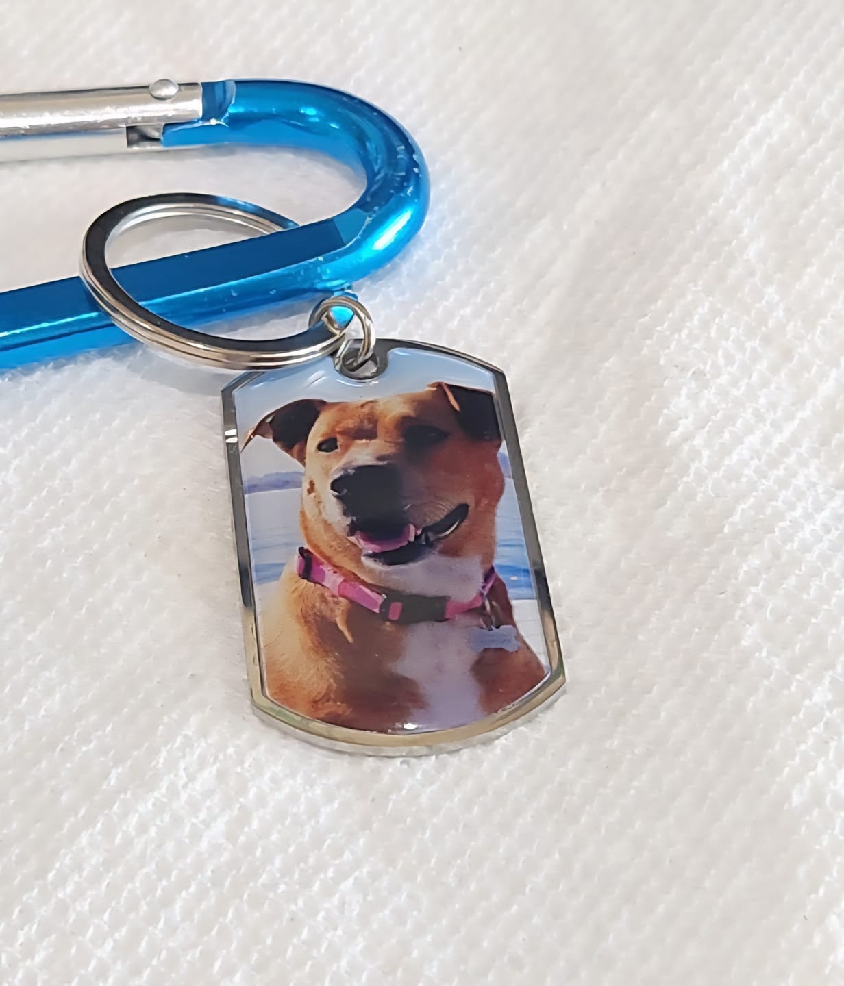 Customer photo review of Personalized Pet Keychain