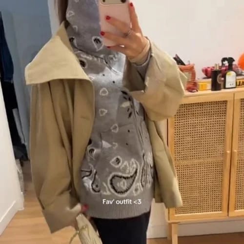 Customer photo review of Stacey Paisley Knitted Cardigan