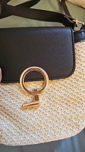 Customer photo review of Boho Woven Straw Purse