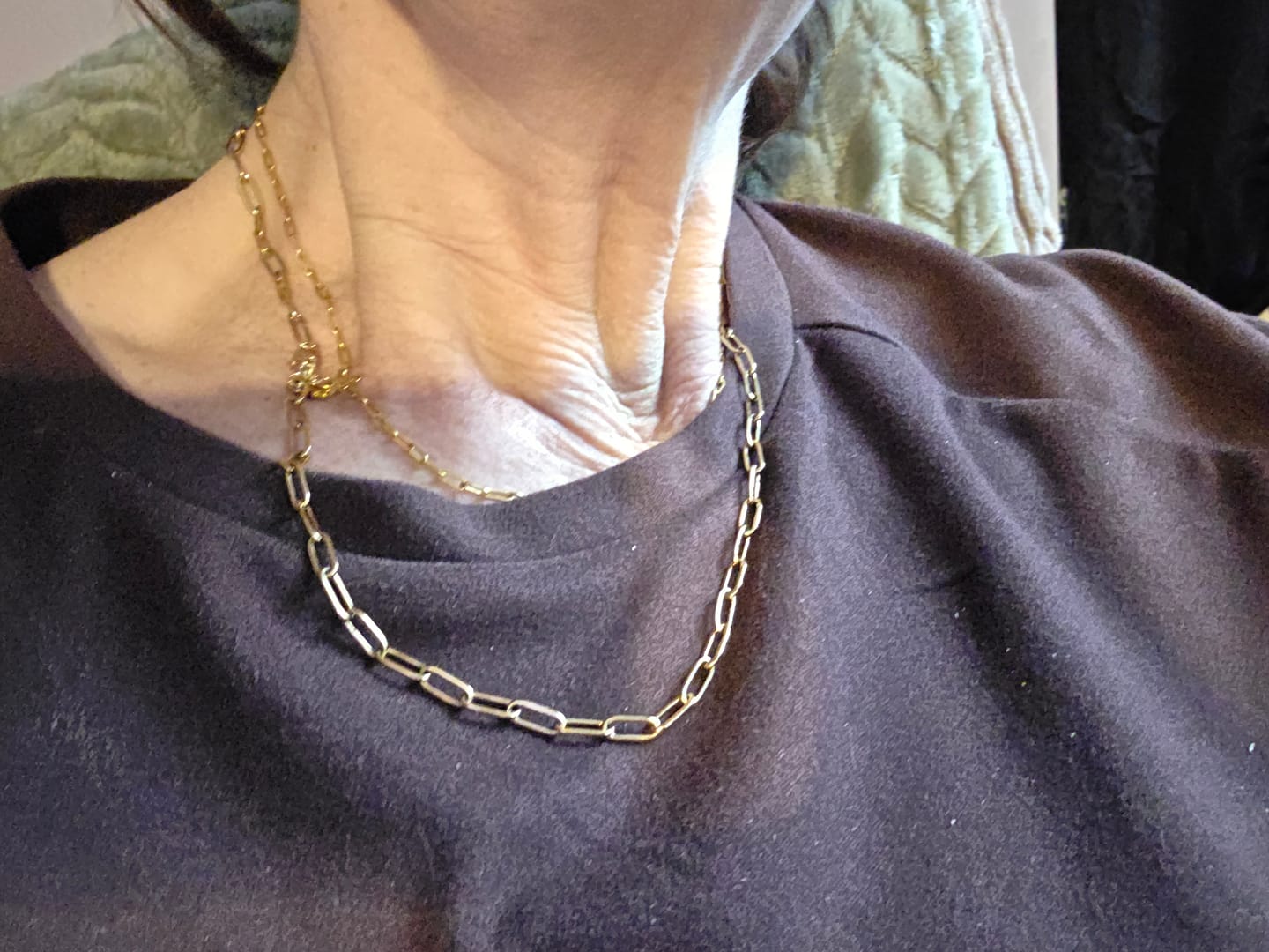 Customer photo review of Extended Paperclip Necklace
