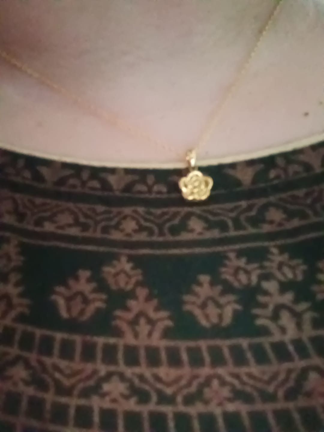 Customer photo review of Delicate Rose Necklace
