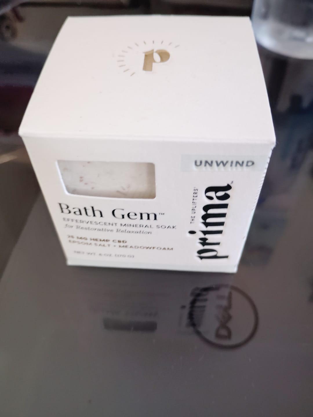 Customer photo review of Unwind Bath Gem™ | Moisturizing Bath Soak with Epsom Salt & Magnesium