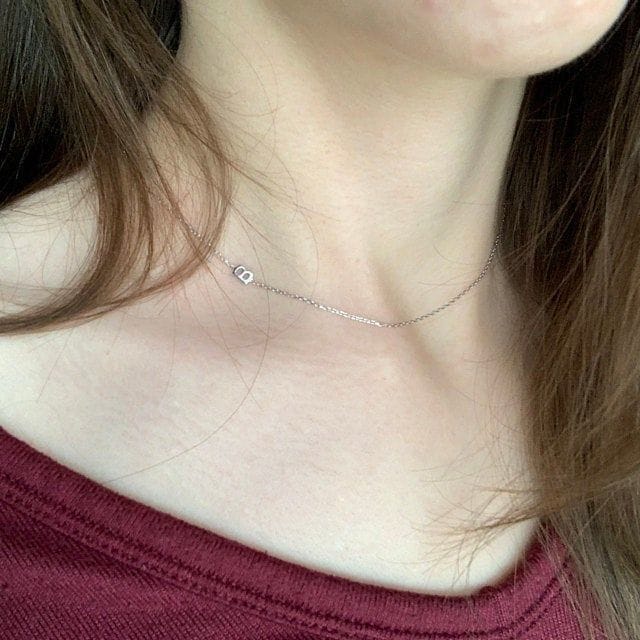 Customer photo review of Personalized Necklace with Side Initials