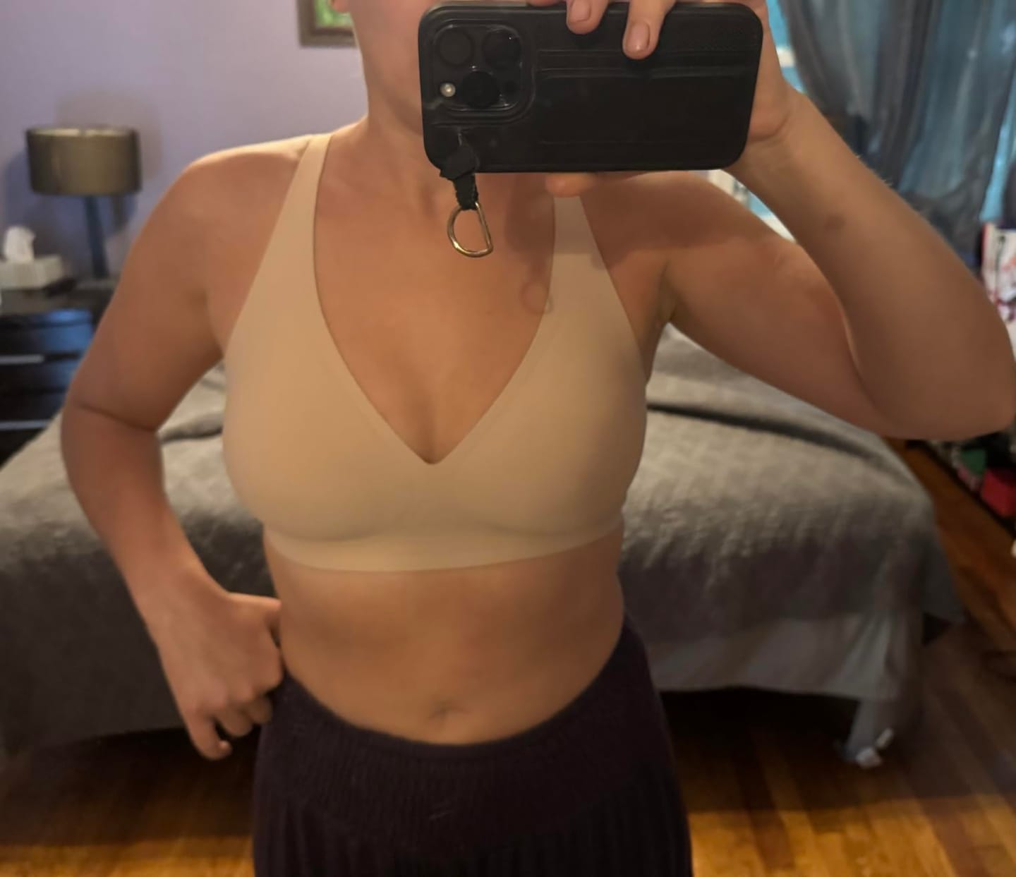 Customer photo review of Seamless Deep V Push-Up Wireless Bra 3.0