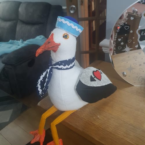 Customer photo review of Seagull "Mr Chips"  PDF Pattern Approx 25cm Seated