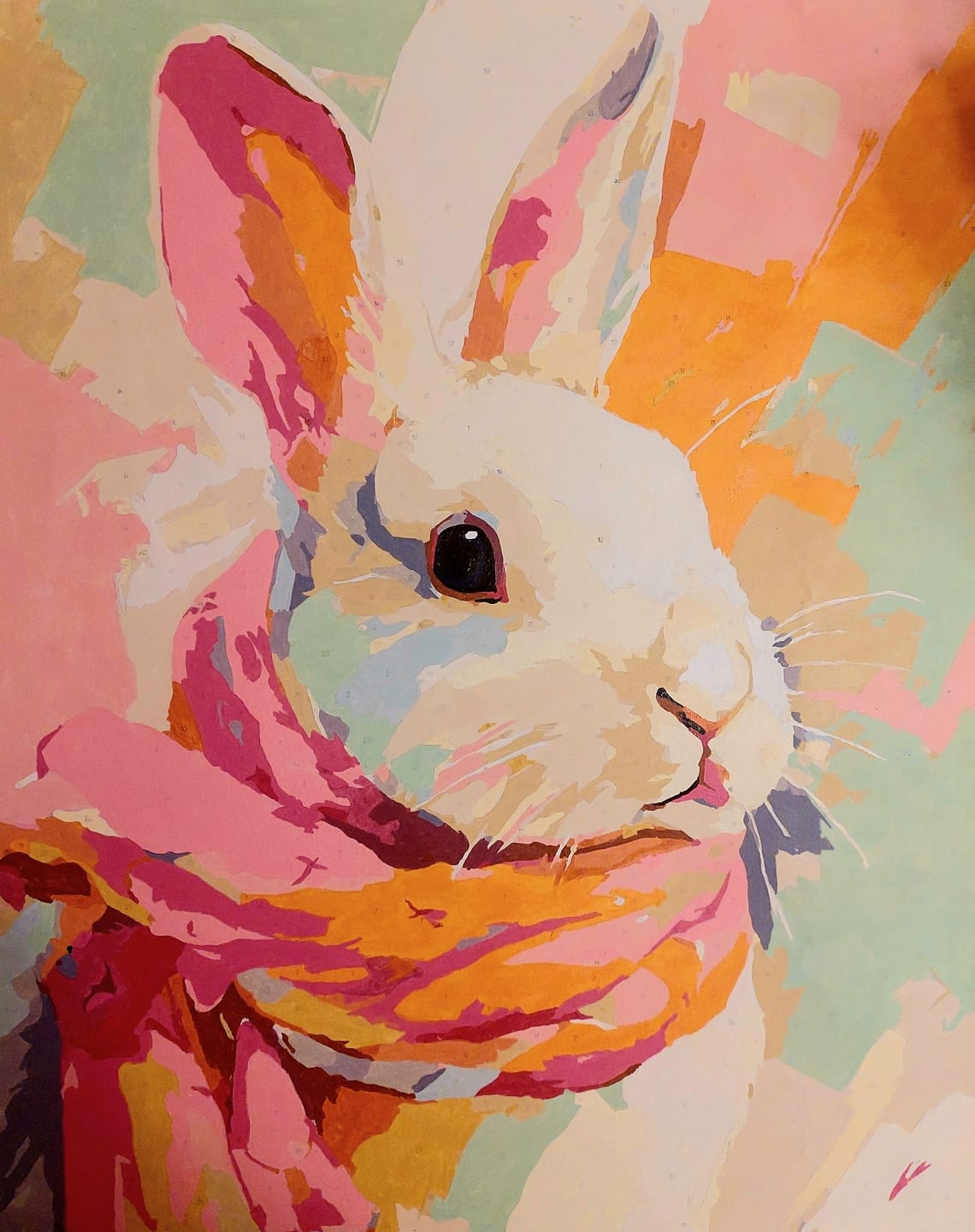 Customer photo review of Pastel bunny | Paint by Number