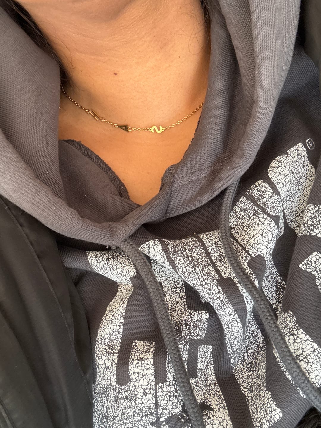 Customer photo review of Personalized Necklace with Side Initials