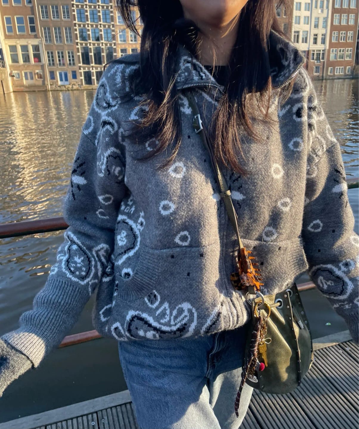 Customer photo review of Stacey Paisley Knitted Cardigan