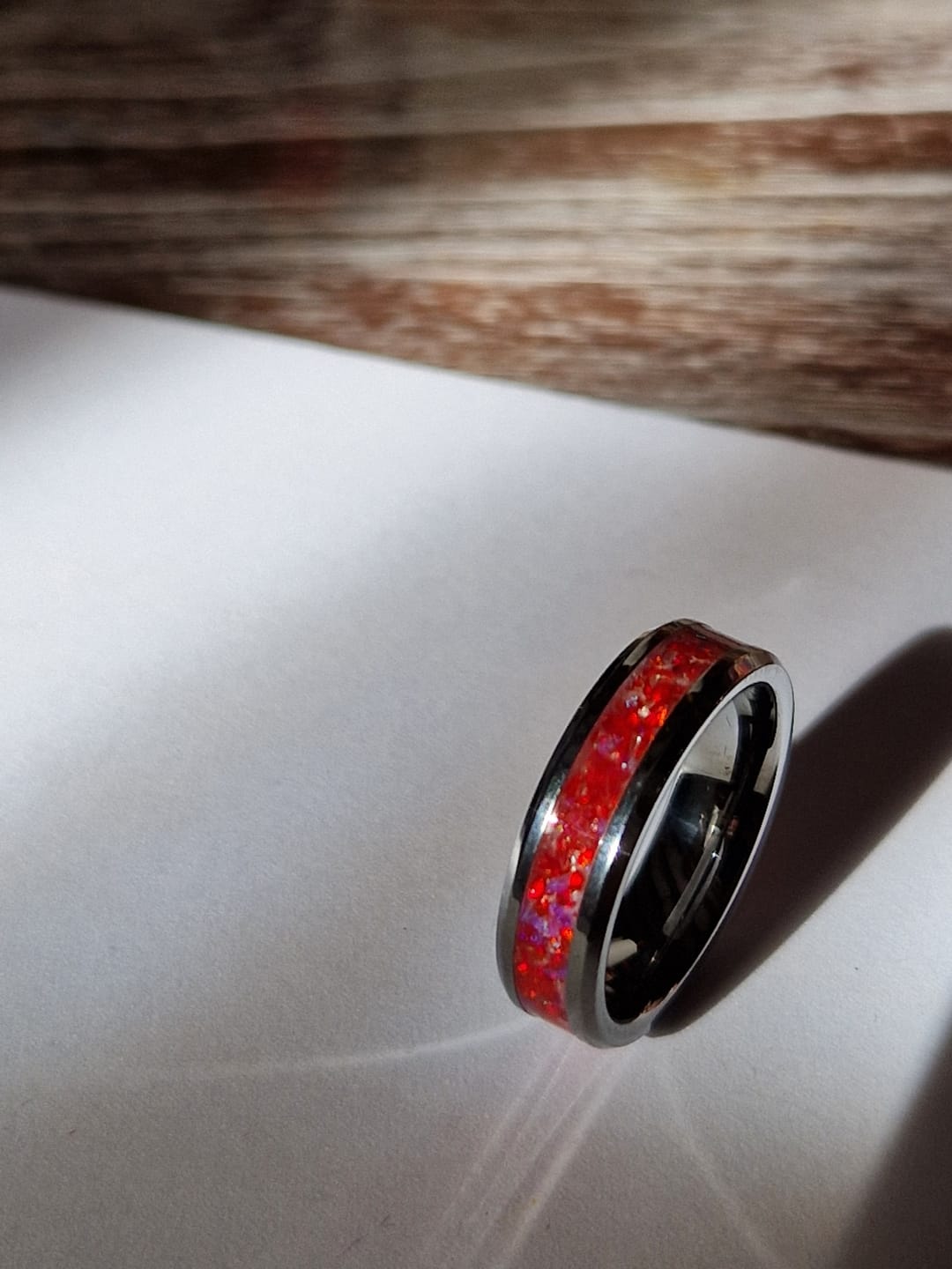 Customer photo review of Bague Personnalisée en Tungstène