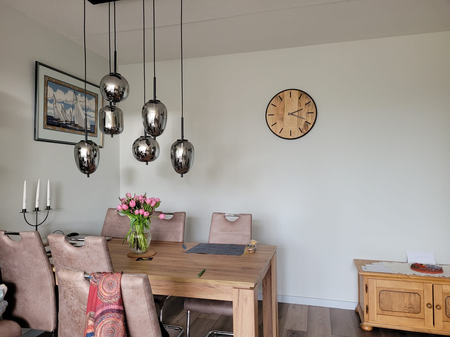 Customer photo review of Klok Wandklok industrieel | Mangohout Staal | ø 50cm / ø 41cm