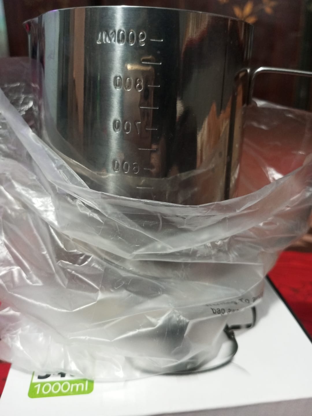 Customer photo review of 1000ml Milk Frothing Pitcher