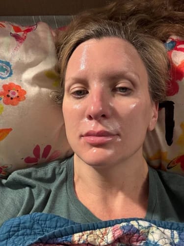 Customer photo review of Kojic Acid Turmeric Night Wrapping Mask