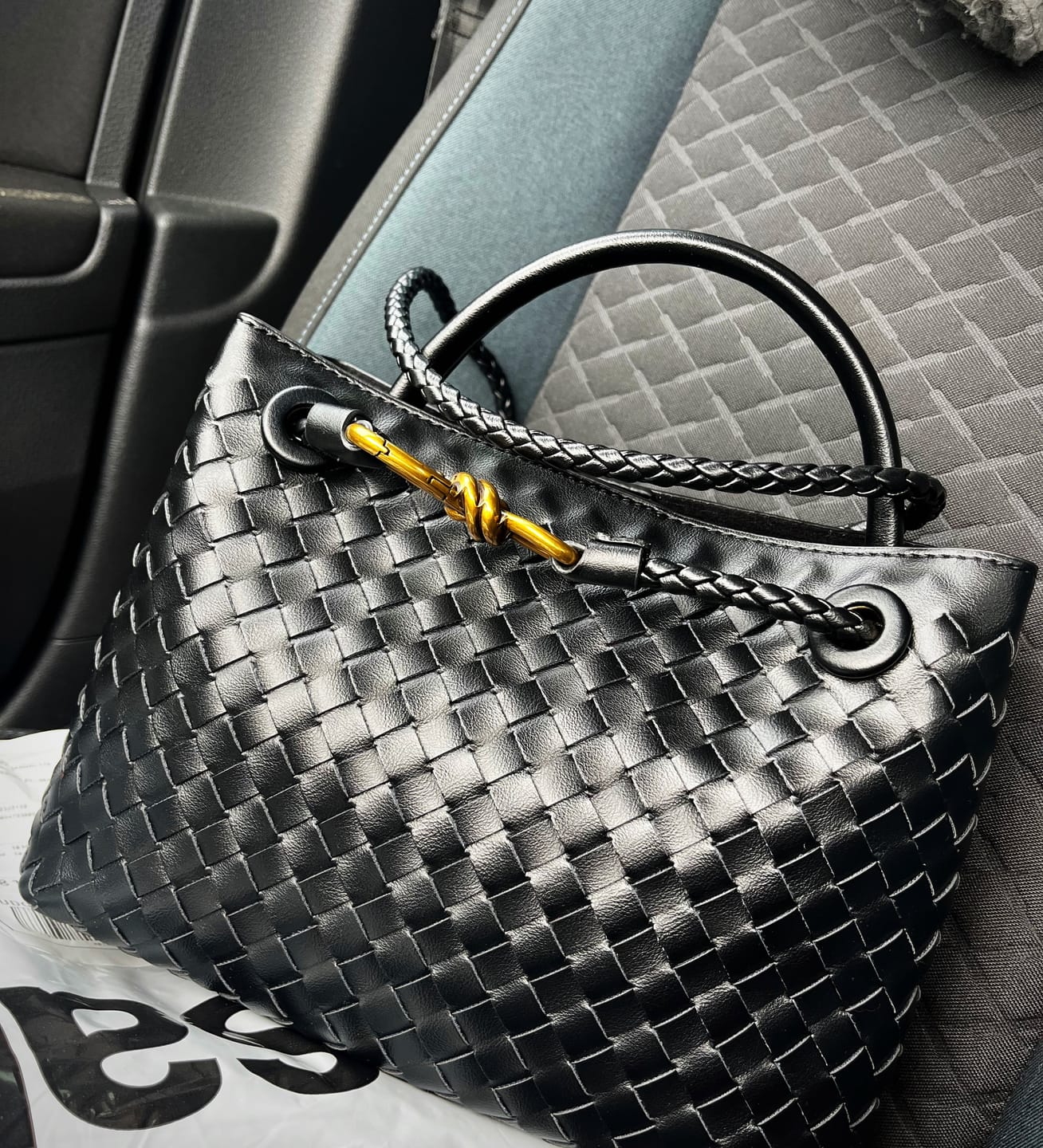 Customer photo review of Lucia Woven Bag