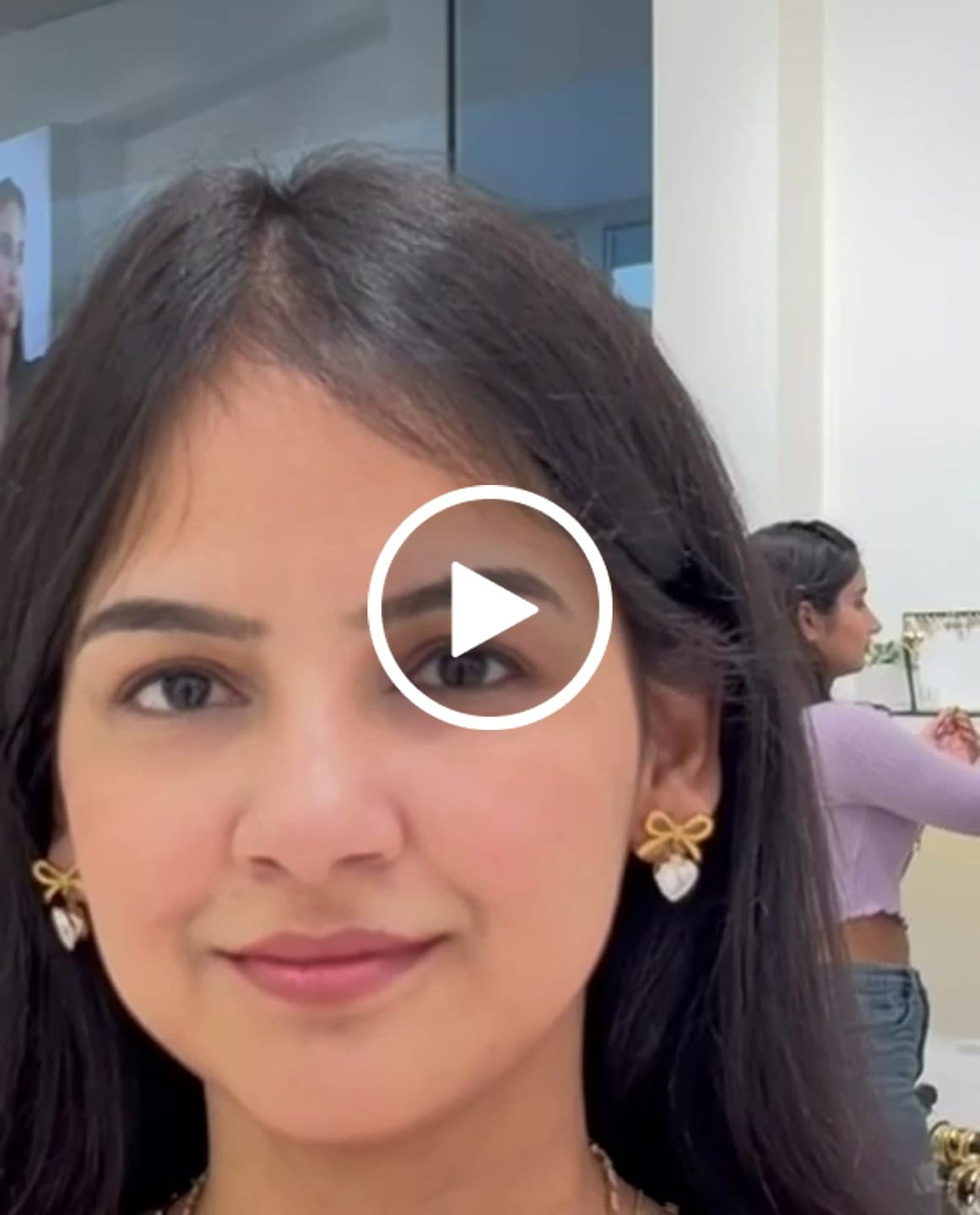Customer video review of Zircon Heart & Bow Drop Earrings