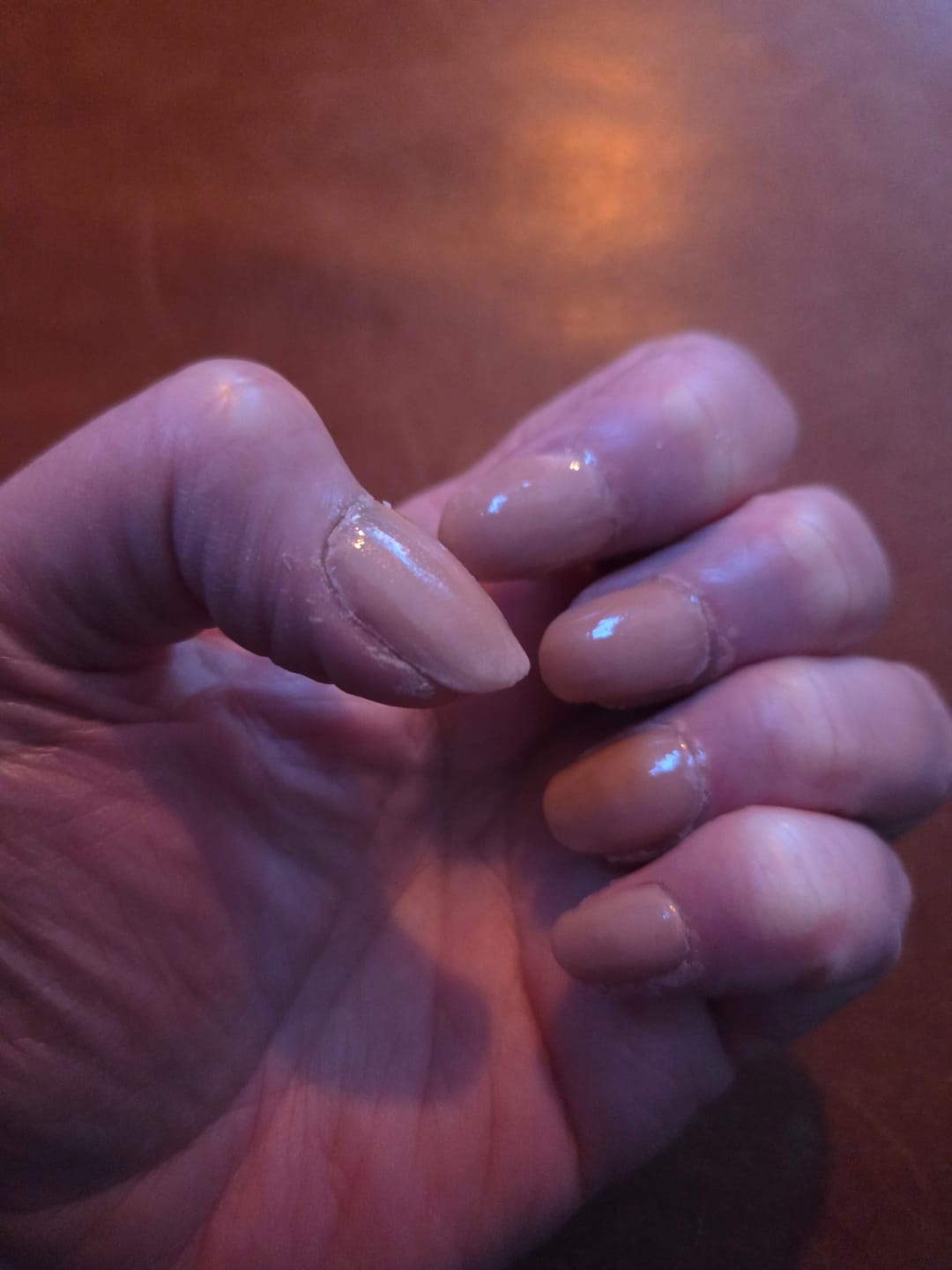 Customer photo review of Limited Edition 8 - Peachy Nude Dipping Powder