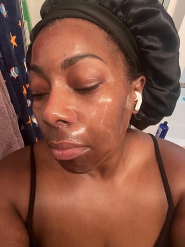 Customer photo review of Kojic Acid Turmeric Night Wrapping Mask
