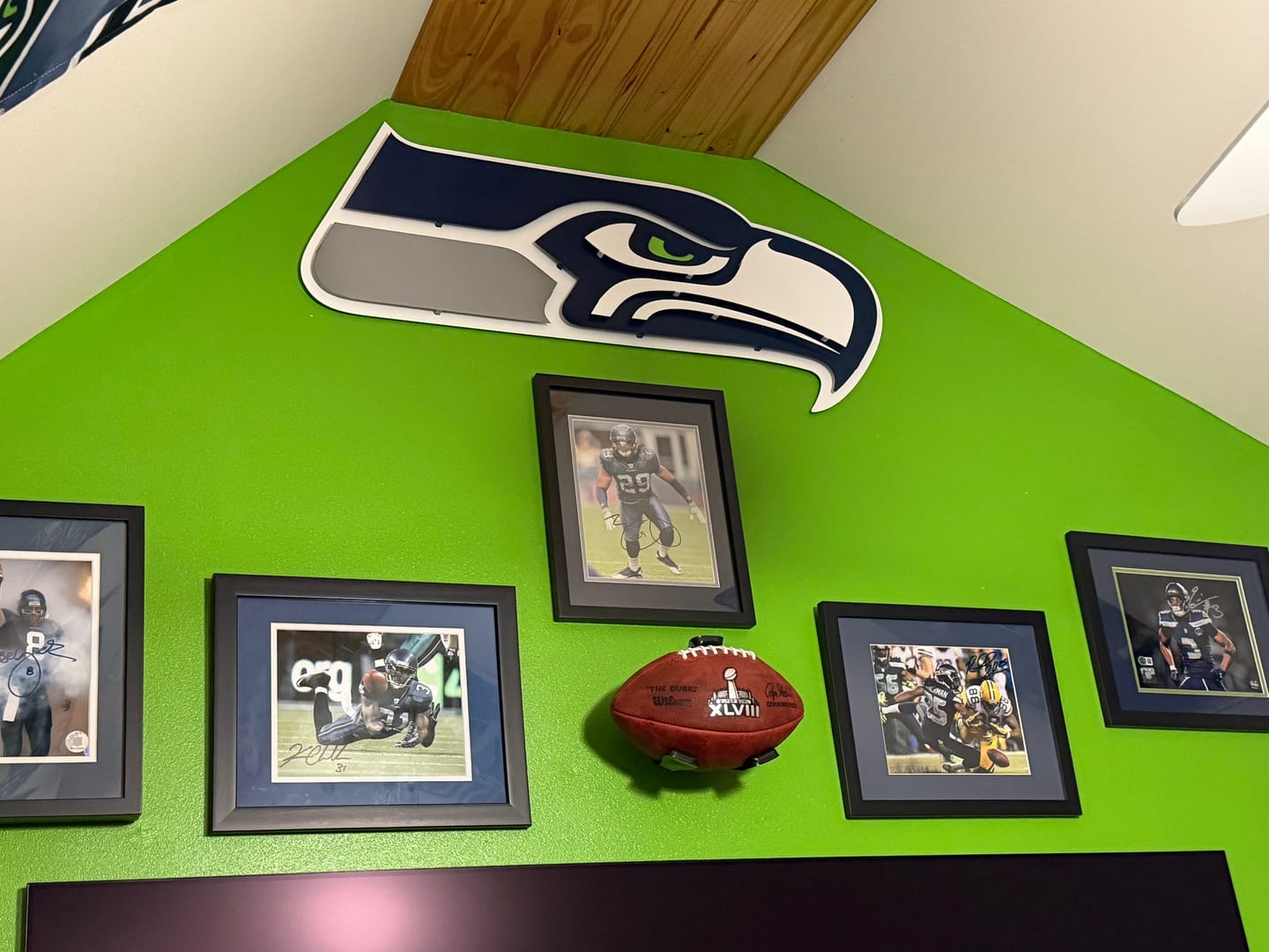 Customer photo review of Seattle Seahawks Mascot 3D Vintage Metal Wall Art
