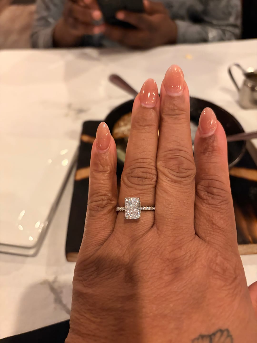 Customer photo review of S925 2.0Ct~7.0Ct Elegant Radiant Cut Engagement Ring In Sterling Silver Everyday Wearable Ring For Women