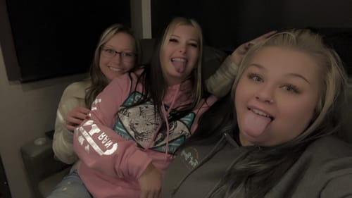 Customer photo review of Lazy J Ranch Iron Horn Long Sleeve Hoodie - Pink