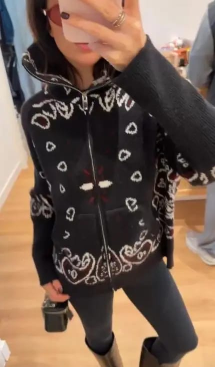 Customer photo review of Stacey Paisley Knitted Cardigan