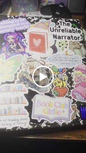 Customer video review of Pink Heart Book Romance Sticker