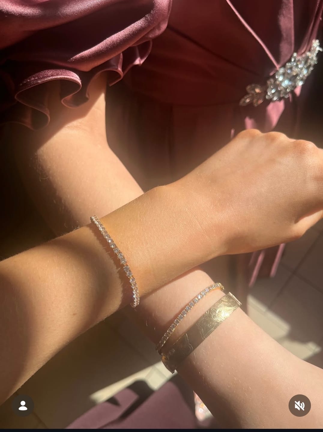 Customer photo review of Tennis Chain Bracelet in Gold