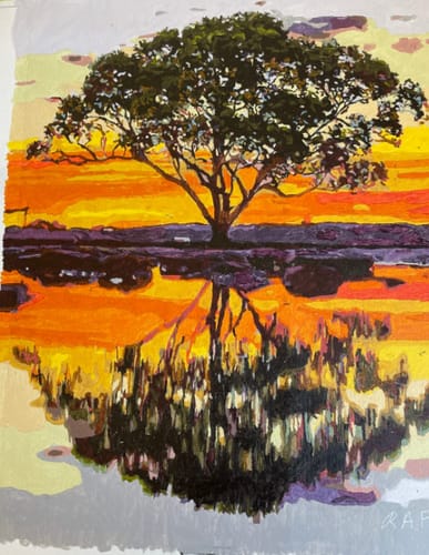 Customer photo review of Custom Paint By Numbers - Turn Trip Memory into Art