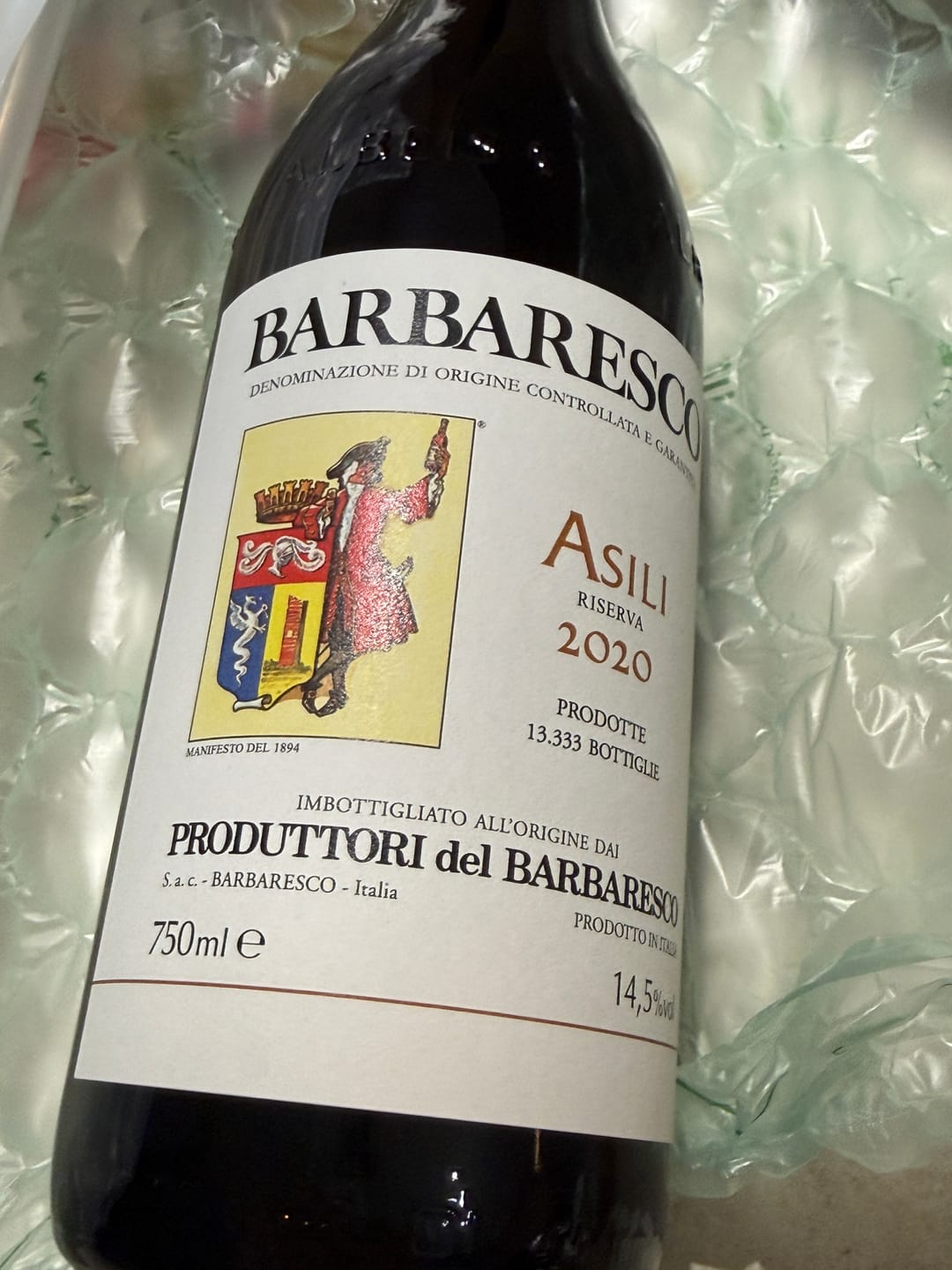 Customer photo review of Produttori del Barbaresco Riserva Montefico 2020
