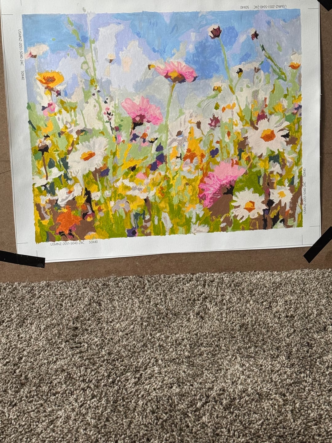 Customer photo review of Wildflowers - Paint by Numbers