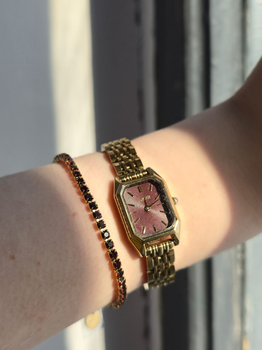 Customer photo review of Ava Gold Burgundy