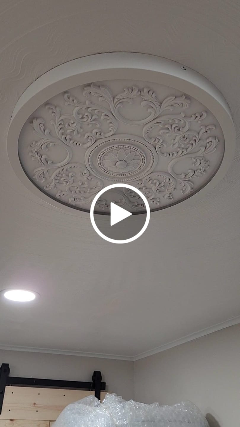 Customer video review of Decorative French White Medallion LED Flush Mount Light