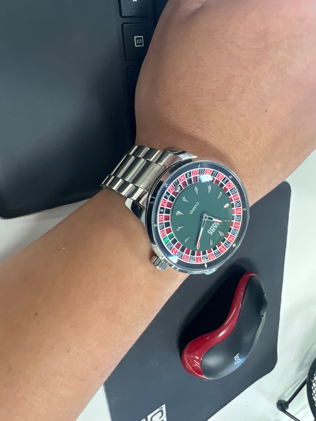 Customer photo review of Mark Fairwhale 5031 ROULEX Casino Watch – Luxury Roulette Timepiece