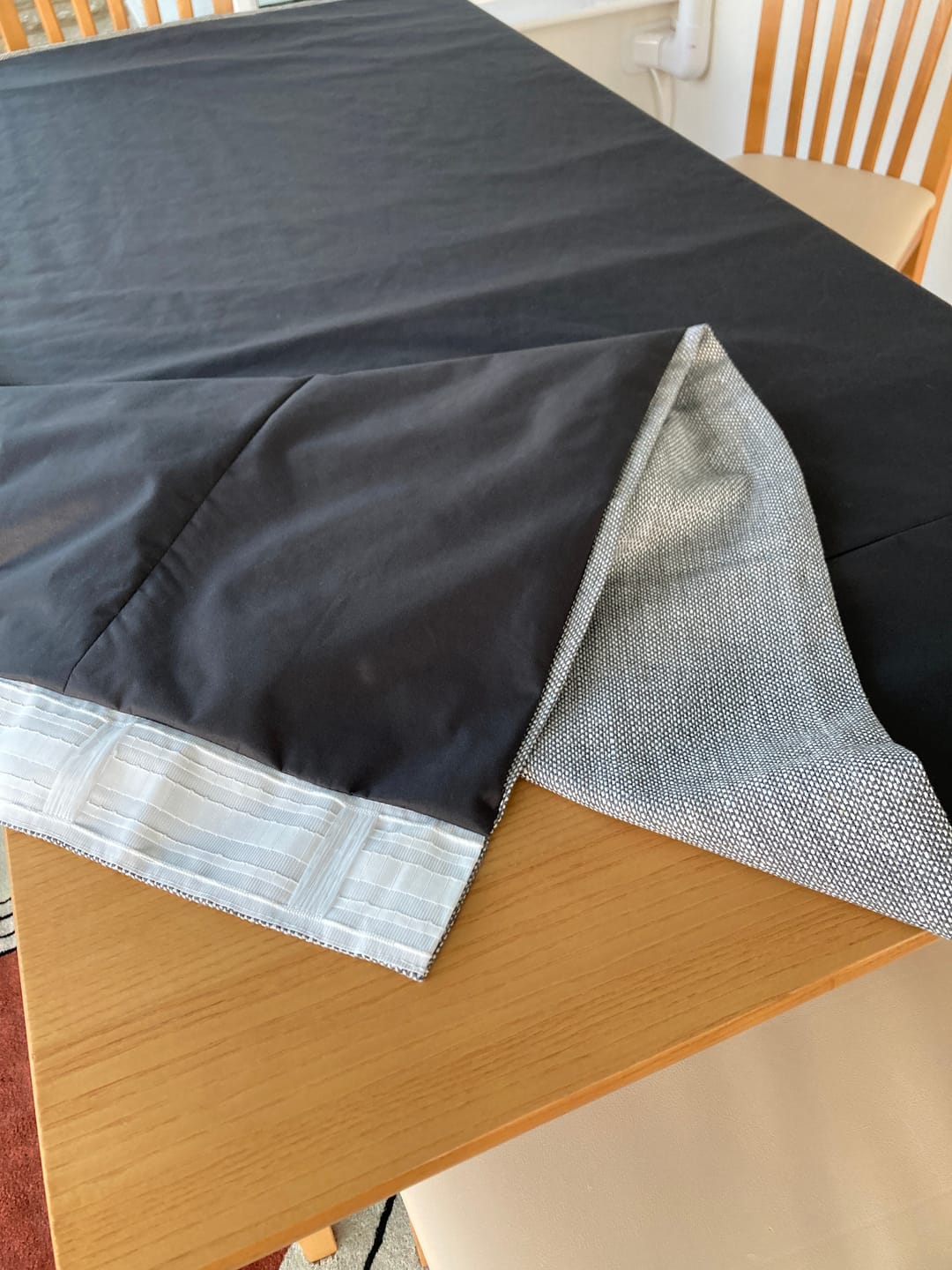 Customer photo review of Blackout Curtain Lining Fabric