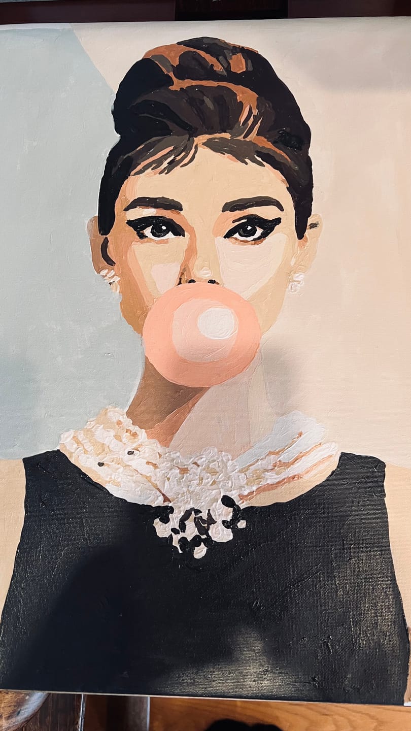 Customer photo review of Bubblegum Elegance | Paint by Number