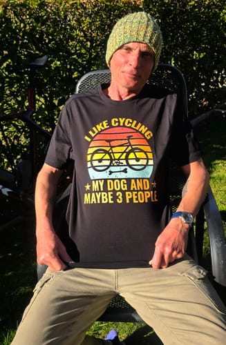 Customer photo review of I like cycling 50 T-shirt
