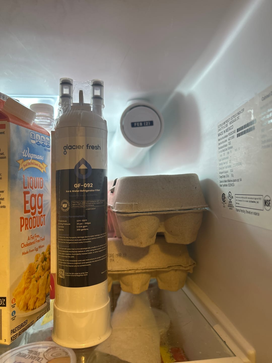 Customer photo review of GlacierFresh Replacement for Frigidaire FPPWFU01 & PurePour PWF-1 Water Filter