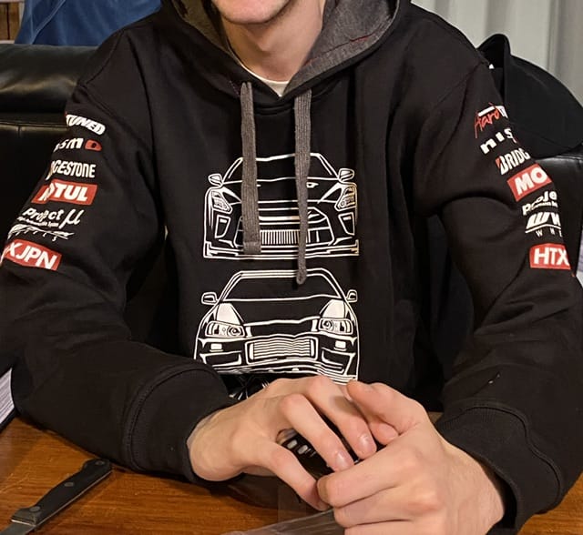 Customer photo review of Nissan Skyline GTR Pullover Hoodie