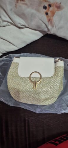 Customer photo review of Boho Woven Straw Purse