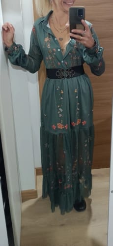 Customer photo review of Boho Vintage Maxi Dress