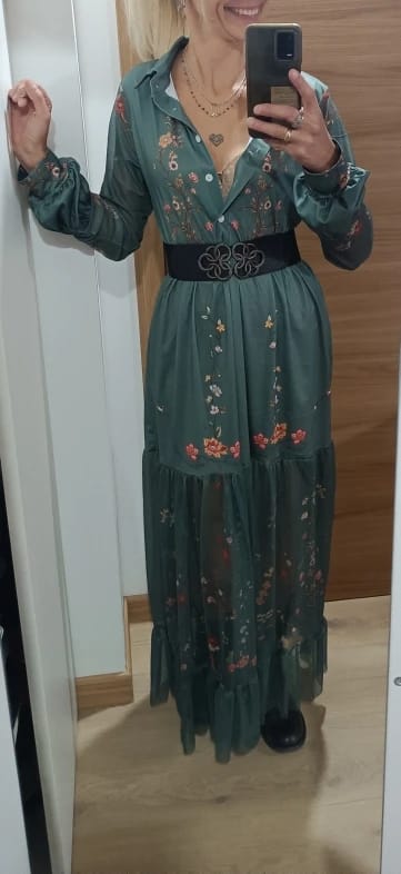 Customer photo review of Boho Vintage Maxi Dress