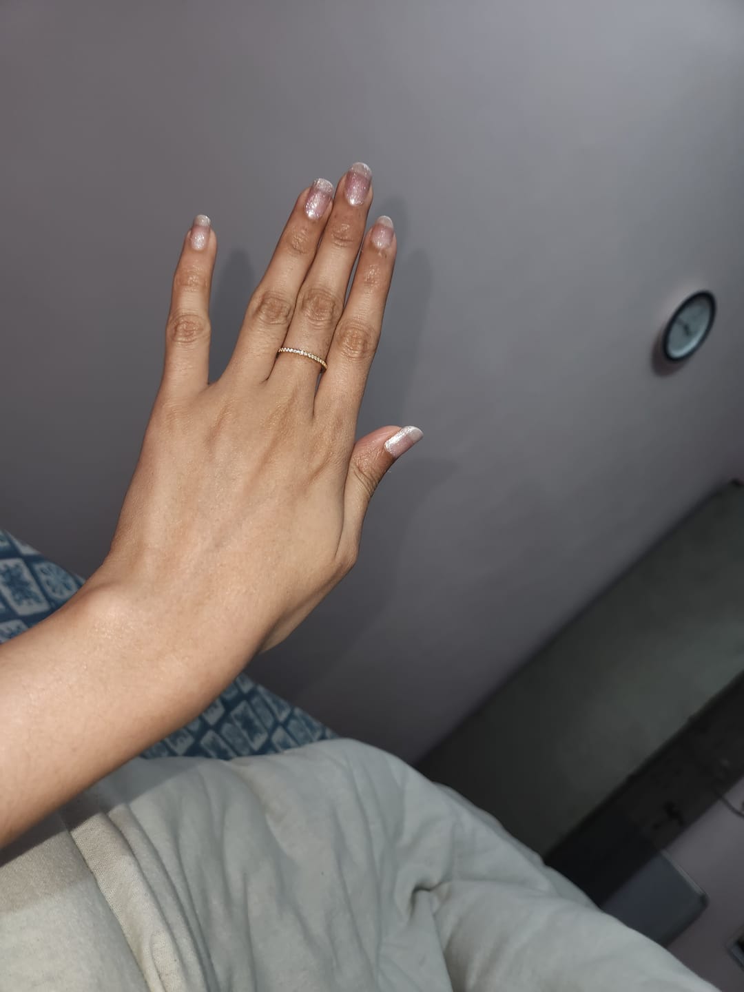 Customer photo review of Sparkling Serenity Gold Ring