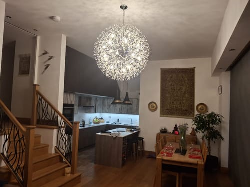 Customer photo review of 20-Light Oversized Large Luxury Sputnik Firework Chandelier