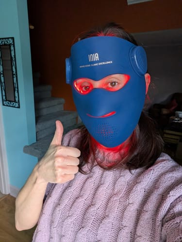 Customer photo review of INIA GLOW 4D 940nm Dual NIR Wireless LED Mask