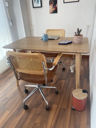 Customer photo review of BONIFACIO - Table a manger rectangulaire 4 personnes en pin massif L120
